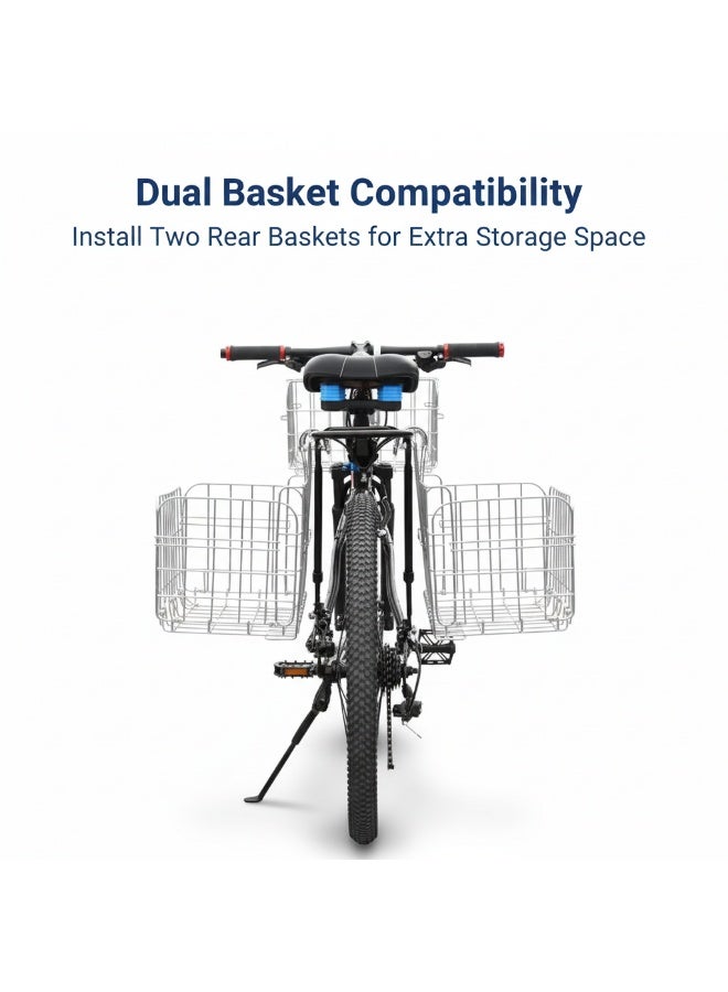 Foldable Metal Bike Basket by ABO ELGOUKH & MAXLERZ – Durable, Lightweight, Large Capacity & Easy-Mount Front Bicycle Carrier - Image 4